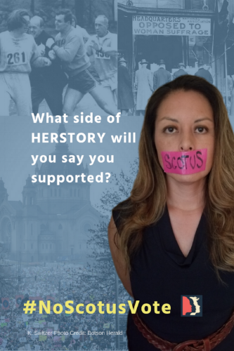 4x6 postcard, collage. What side of HERSTORY will you say you supported_ Womens March MN #NoScotusVote.png