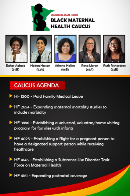 “Expecting Better” - roundtable on Black maternal mortality and morbidity disparities in MN with Black Maternal Health Caucus.