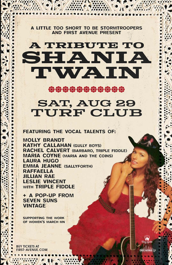 EVENT Aug 29: Shania Twain Tribute &amp; FundRaiser
