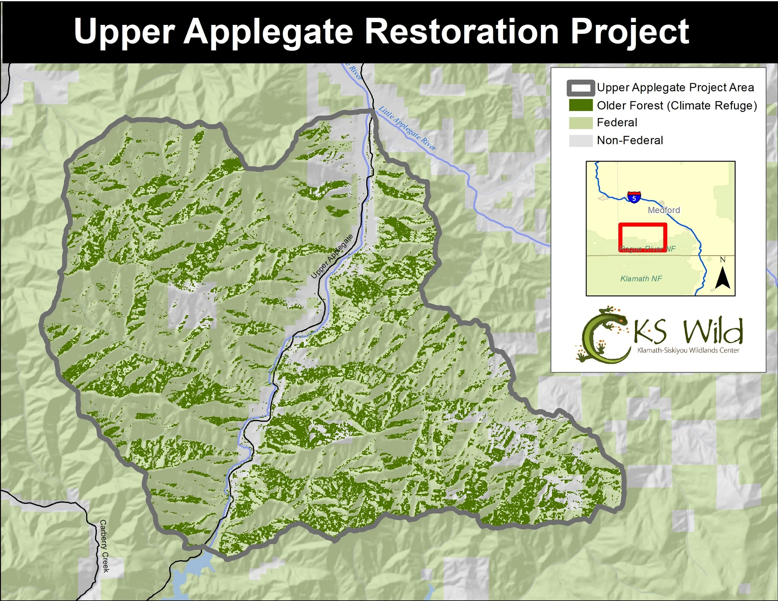 While several thousands of acres of tree plantations, meadows and dry forest have been identified for restoration forestry, the remaining older forests in the watershed will not be the target of these treatments. Instead, thinning will aim to protect these important forests from future high severity fire.