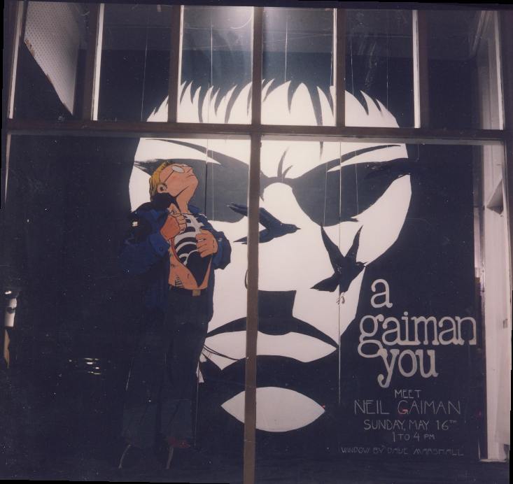  A Gaiman You. Photo by Dennis McGovern. Art by David Marshall. Sandman is (C) DC Comics. Done for the "A Game of You" tour.   