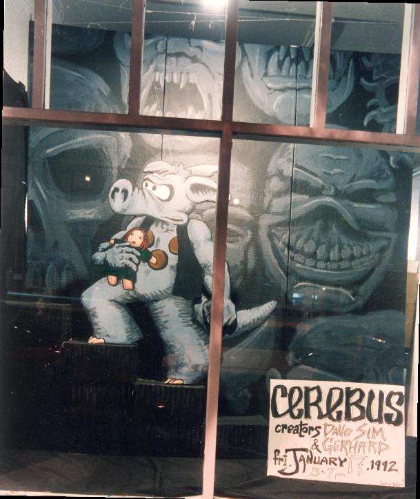  Cerebus. Photo by Dennis McGovern. Art by Chris Hsiang. Cerebus is (c) Dave Sim. Done for Dave Sim signing.   
