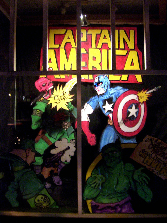  Captain America. Window by Matt DeLight.   