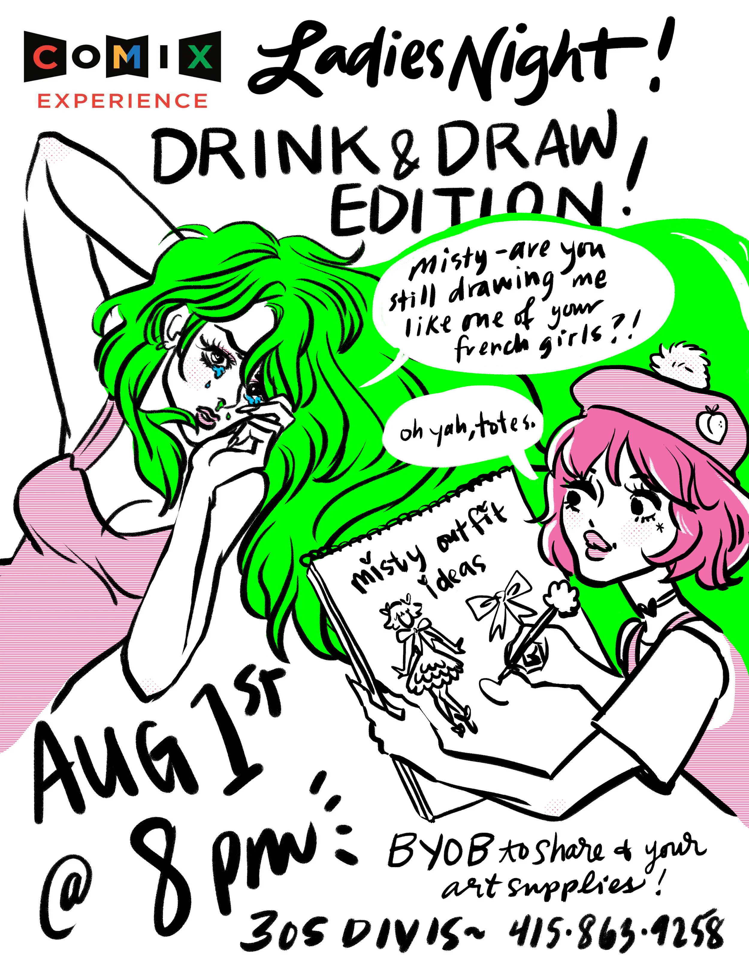 Ladies Night Drink and Draw!