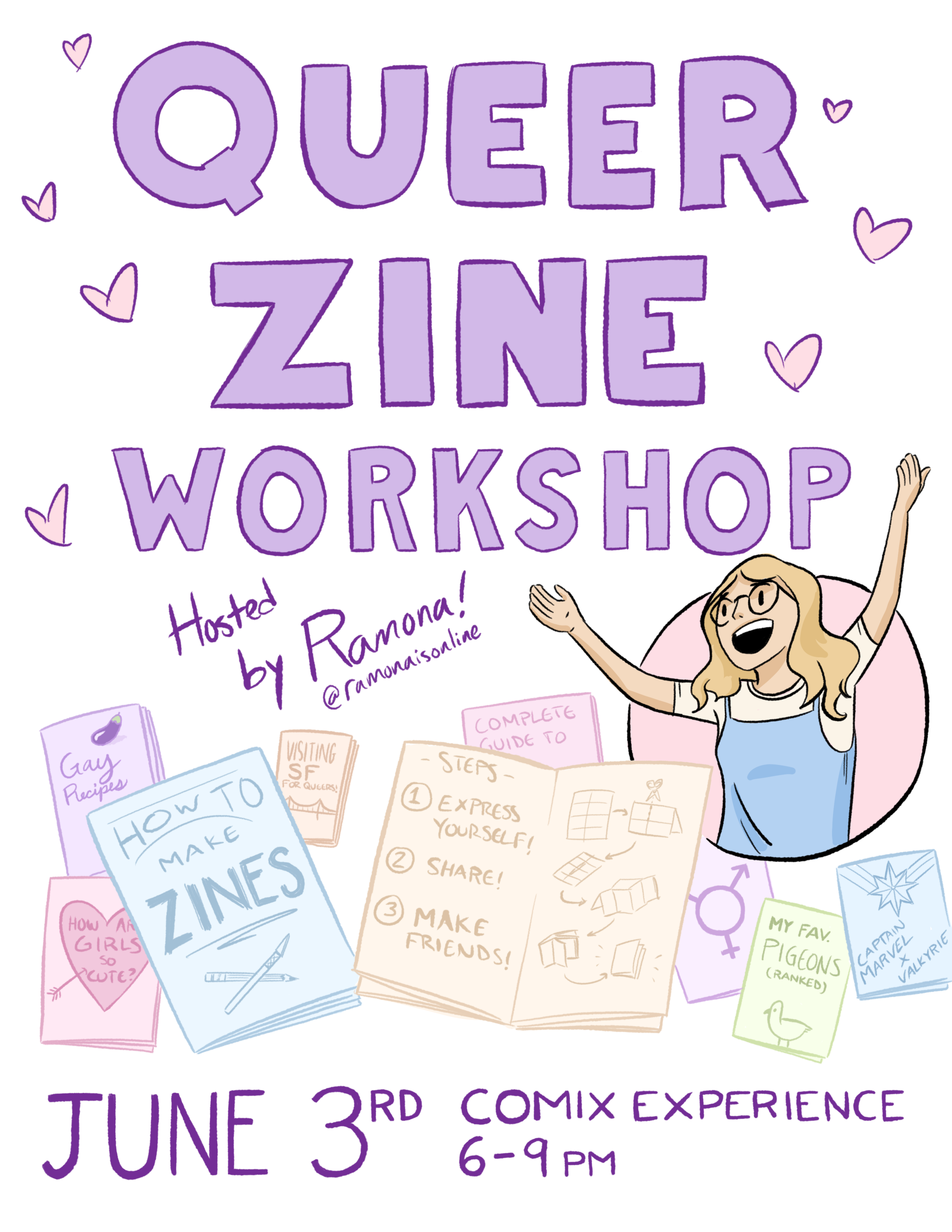 Queer Night/Zine Workshop with Ramona Sharples!