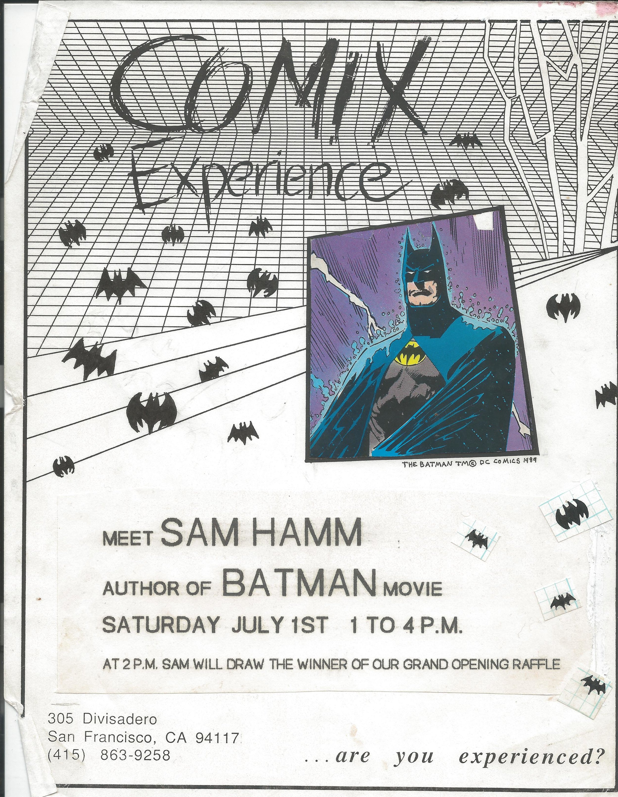 1989 0701 Sam Hamm flier.jpg