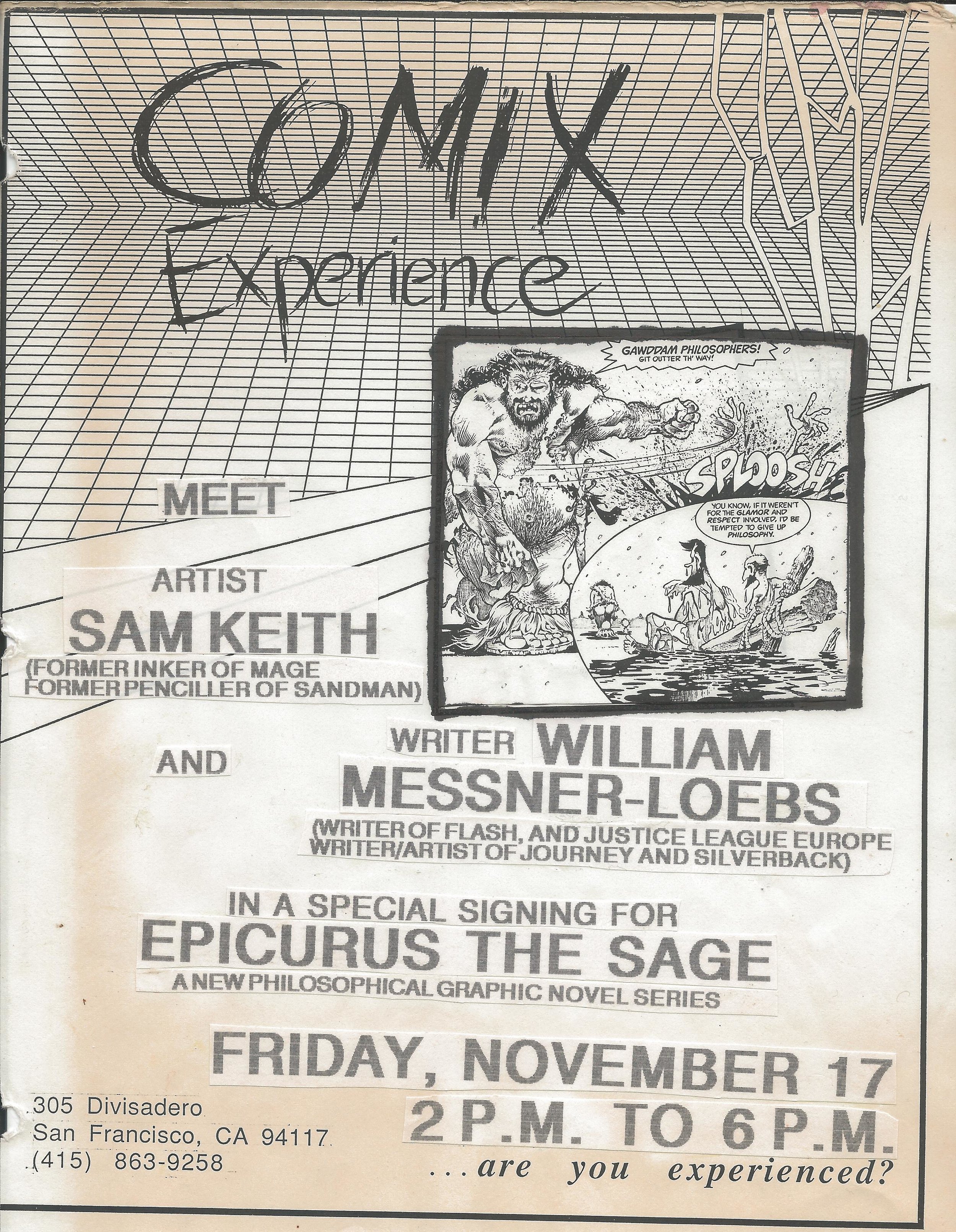 1989 1117 Sam Keith and William Messner Loebs Flier.jpg