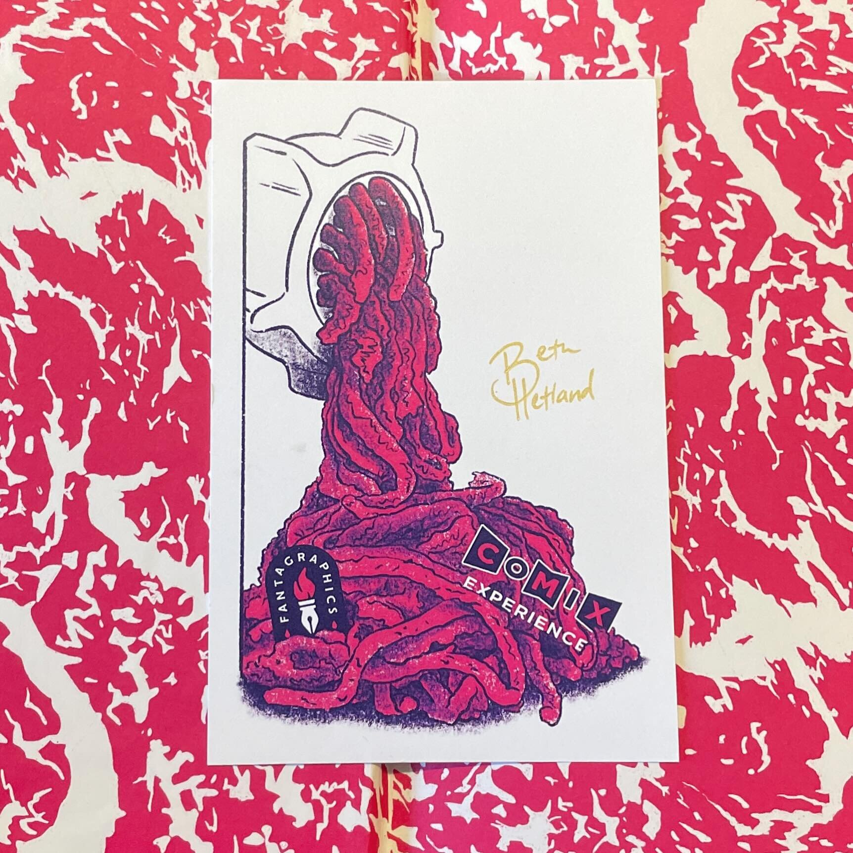 We can&rsquo;t get over the signed bookplate @bethhetland made for us for this month&rsquo;s #graphicnovelclub 🥩🥩🥩🥩🥩🥩🥩