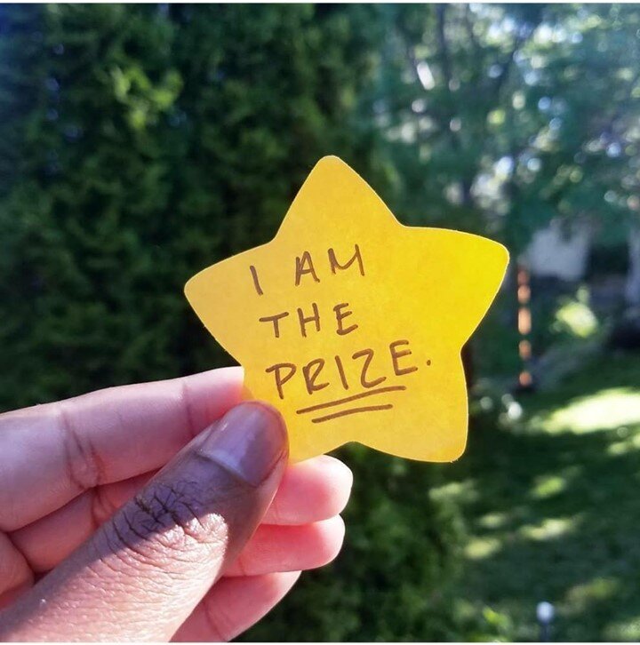 Sometimes we need reminders to bring us back to who we are, this week write out 3 positive compliments to yourself reminding yourself who tf you are! 
Place them on sticky notes and put them in places that you see often, like your refrigerator, car,