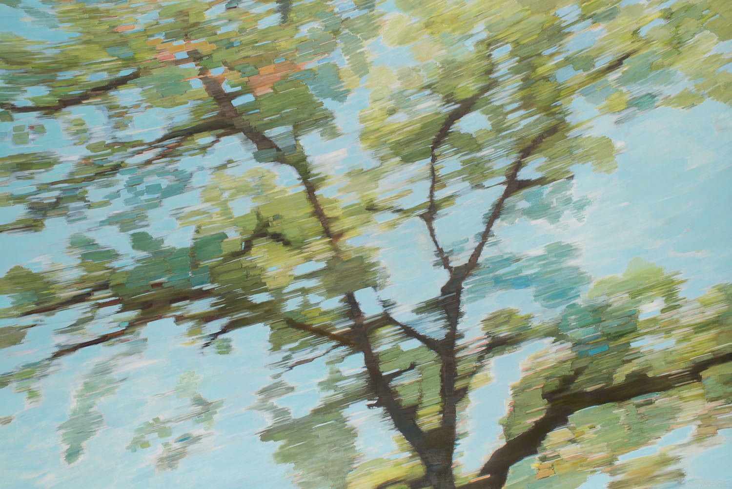 EAST RIDGE &nbsp;• &nbsp;oil and archival print on canvas &nbsp;• &nbsp;48 by 72 inches &nbsp;• &nbsp;2016