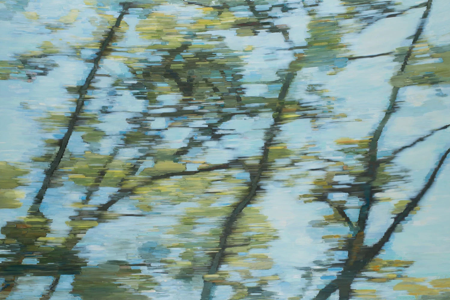 I HEAR MUSIC &nbsp;• &nbsp;oil and archival print on canvas &nbsp;• &nbsp;44 by 72 inches &nbsp;• &nbsp;2016