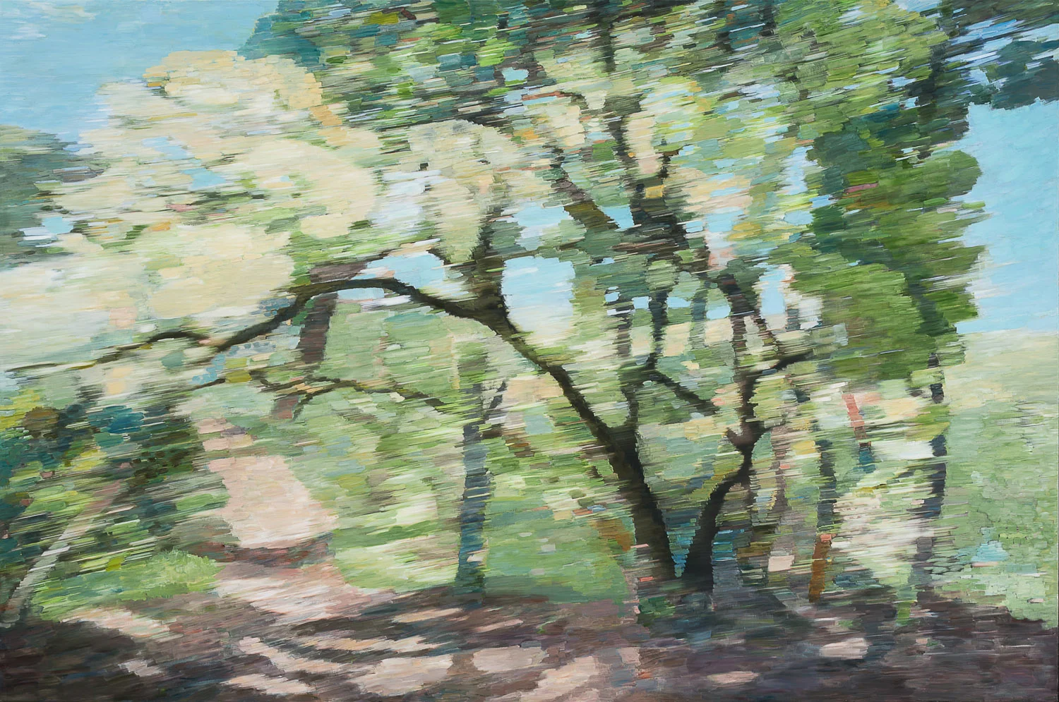 PATH &nbsp;• &nbsp;oil and archival print on canvas &nbsp;• &nbsp;48 by 72 inches &nbsp;• &nbsp;2015