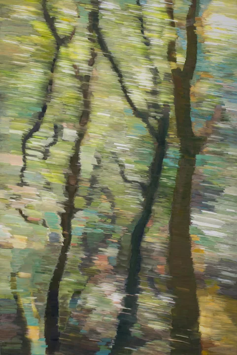 WALKING &nbsp;• &nbsp;oil and archival print on canvas &nbsp;• &nbsp;72 by 48 inches &nbsp;• &nbsp;2015