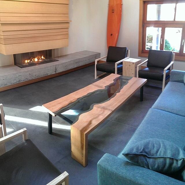 In place at Pacific Sands Beach Resort. @lauren.flodesign @pacificsands #woodworking#tofino#cedar#rivertable#surfing#custom#wood#dowoodworking#woodworkforall