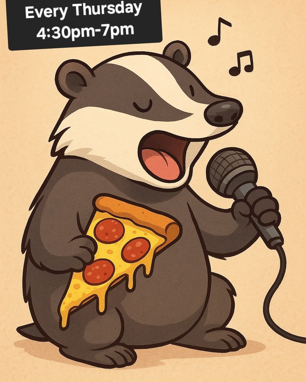 It's Thursday, and we will be at The Thirsty Badger tonight from 4:30pm-7pm. Stop by and get some grub before open mic starts!

Call your order in (360) 820-5333