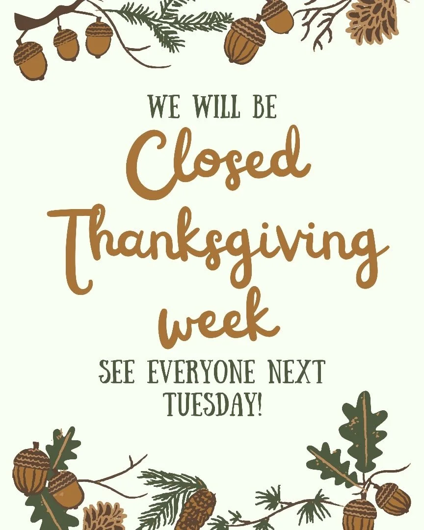 We hope everyone enjoys their Thanksgiving! See you all next week! 🦃