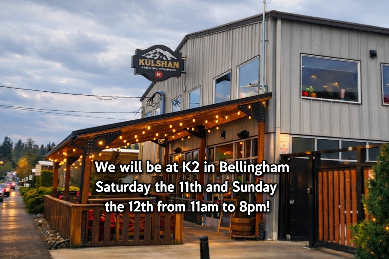 We will be at the Roosevelt neighborhood Kulshan Brewing Company in Bellingham;

➡️ Saturday 11th from 11am-8pm
➡️ Sunday  12th from 11am-8pm

☎️ Call your order in to (360) 820-5333