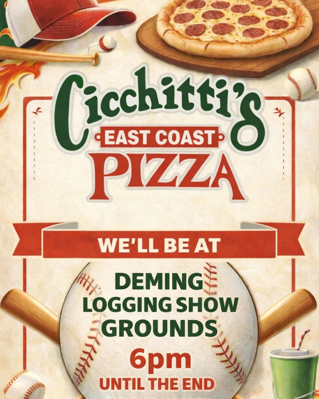 Baseball season is among us! We will be at The Deming Logging Show Grounds from 6pm until the end of the games.

☎️ Call your order in to (360) 820-5333