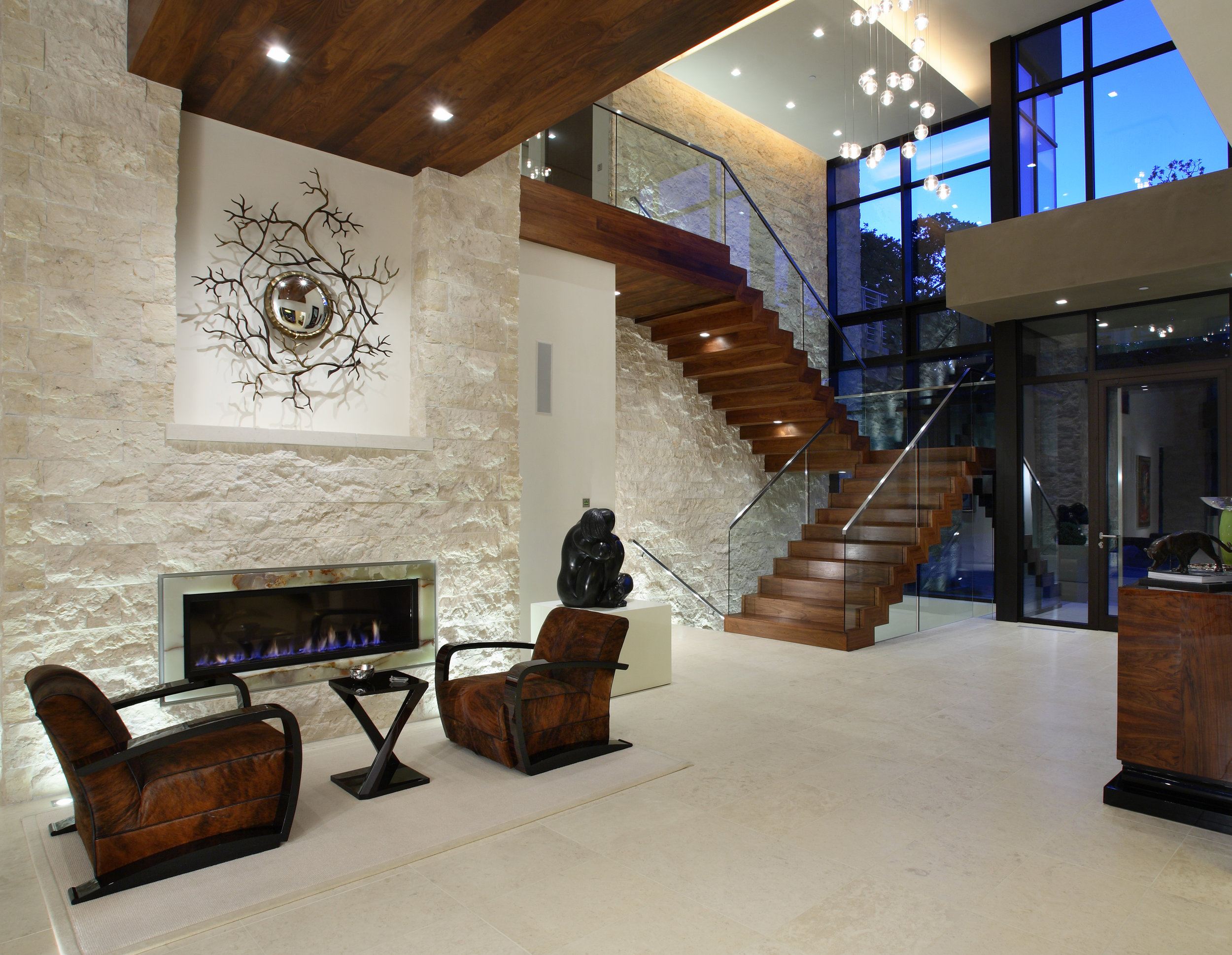 Branagh contemporary dream home--living room--Orinda, CA