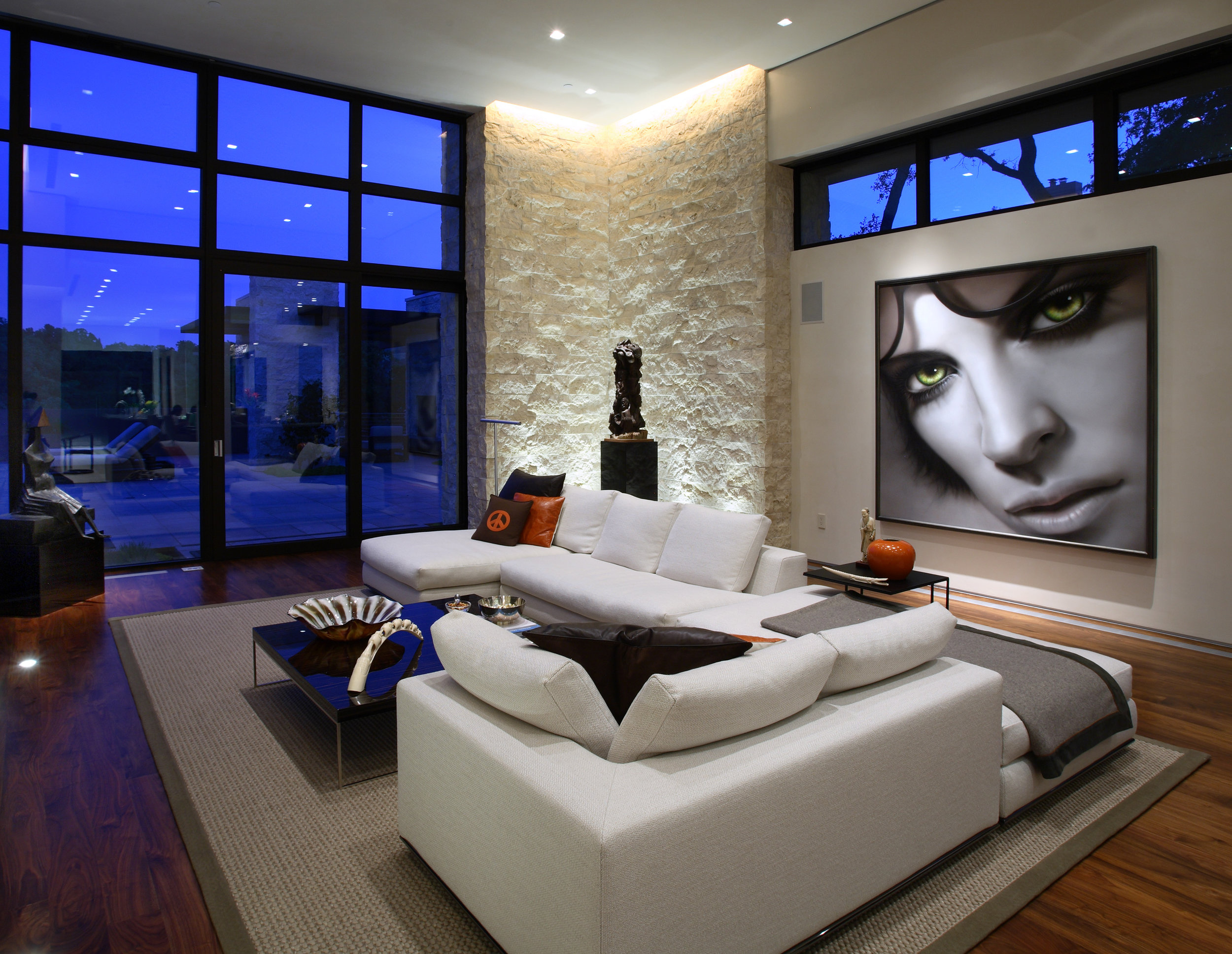 Branagh modern dream home--living room--Orinda, CA