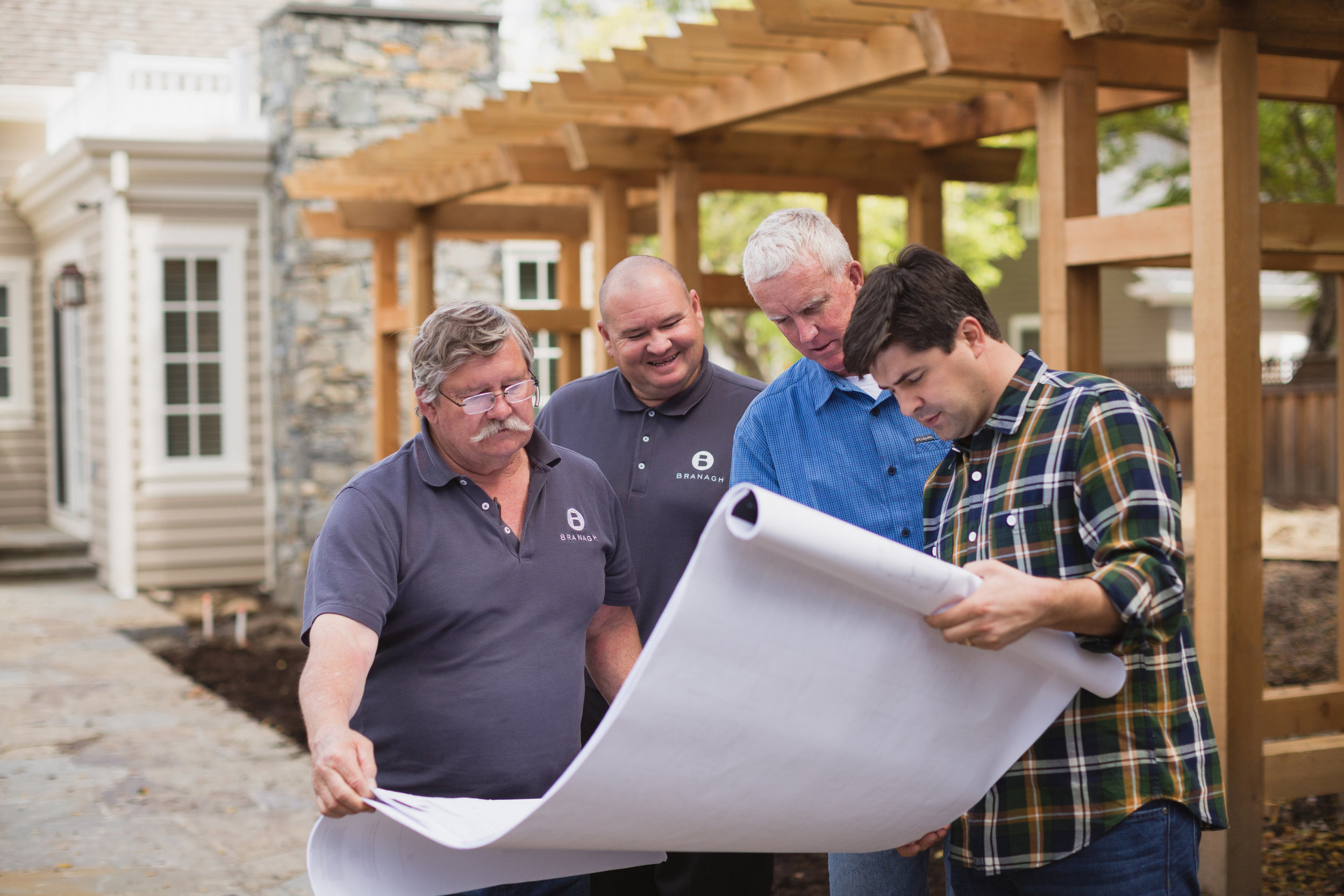 Branagh construction team at luxury home site