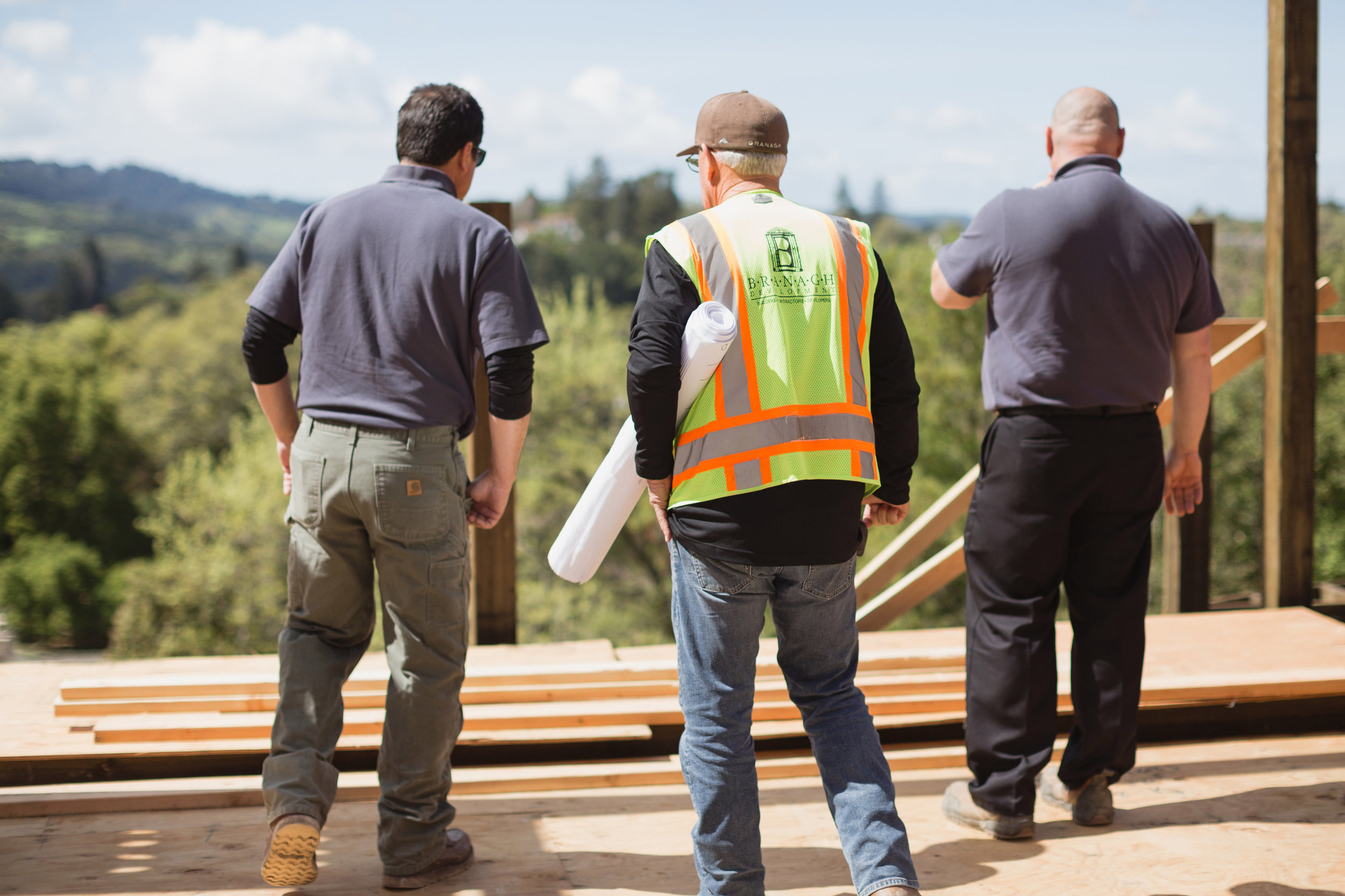Branagh construction team at custom home site