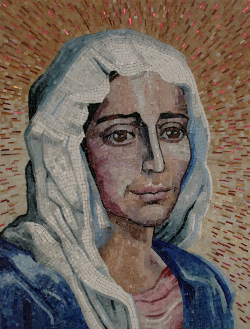 ©2016, Dale R. Molnar, St. Mary. Glass tesserae mosaic, 30" x 24". SOLD