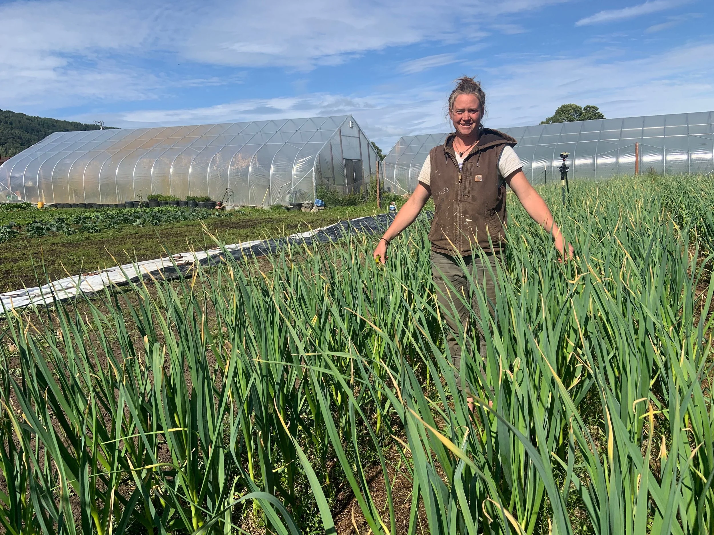  Hannah Prescott of Up Yonder Farm and a contributor to our CSA produce options! 