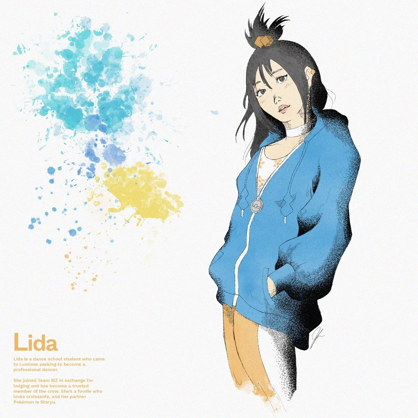 Lida from Pok&eacute;mon Legends Z-A; can't wait to meet her in-game because she's cute and the oversized hoodie design is goated

Honestly super hyped for the game since it looks so different!!

@pokemon #pokemon #pokemonlegendsza #fanart #digitalar