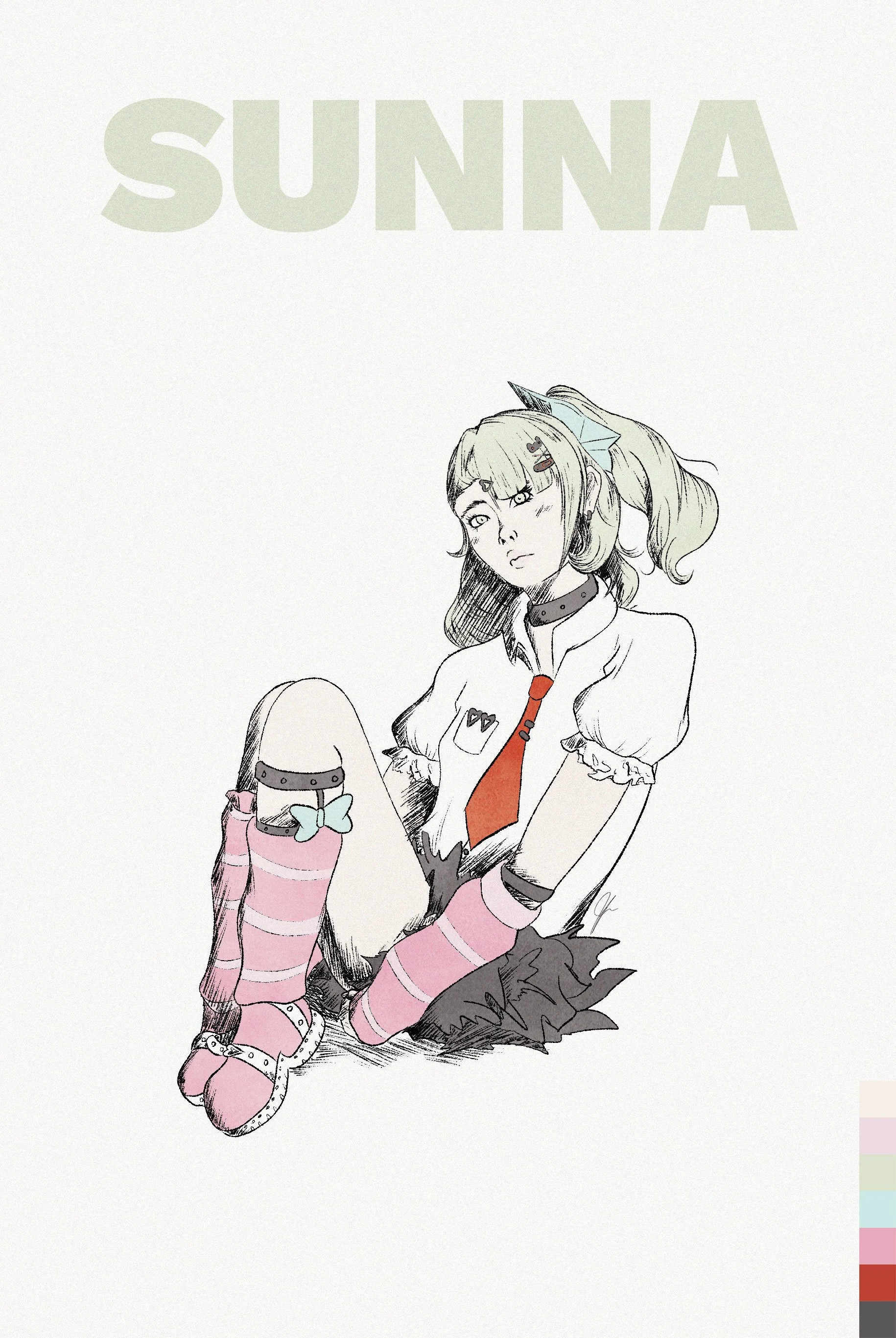 Fanart of Sunna from the game Zenless Zone Zero.