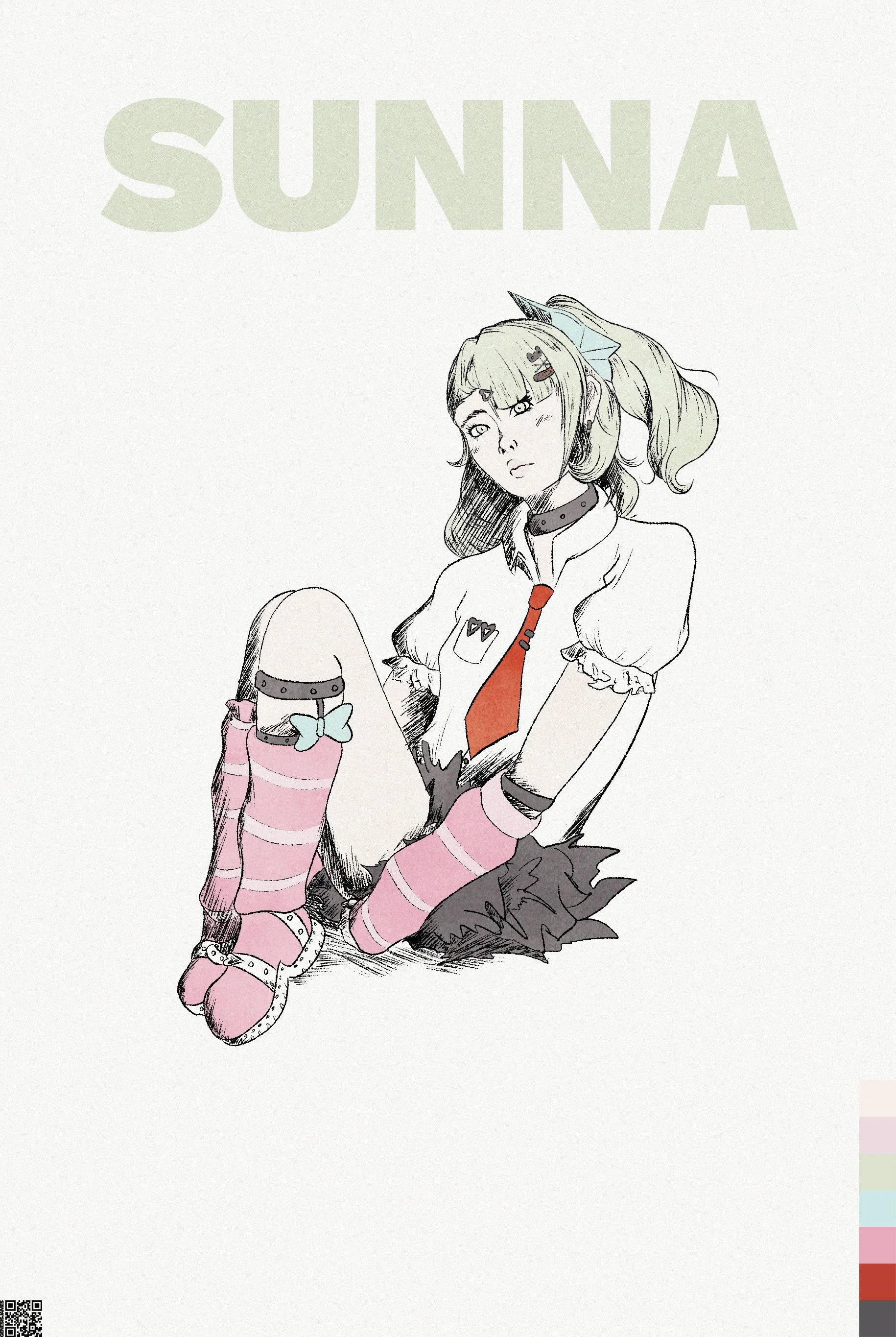 Fan art of Sunna from the game Zenless Zone Zero.