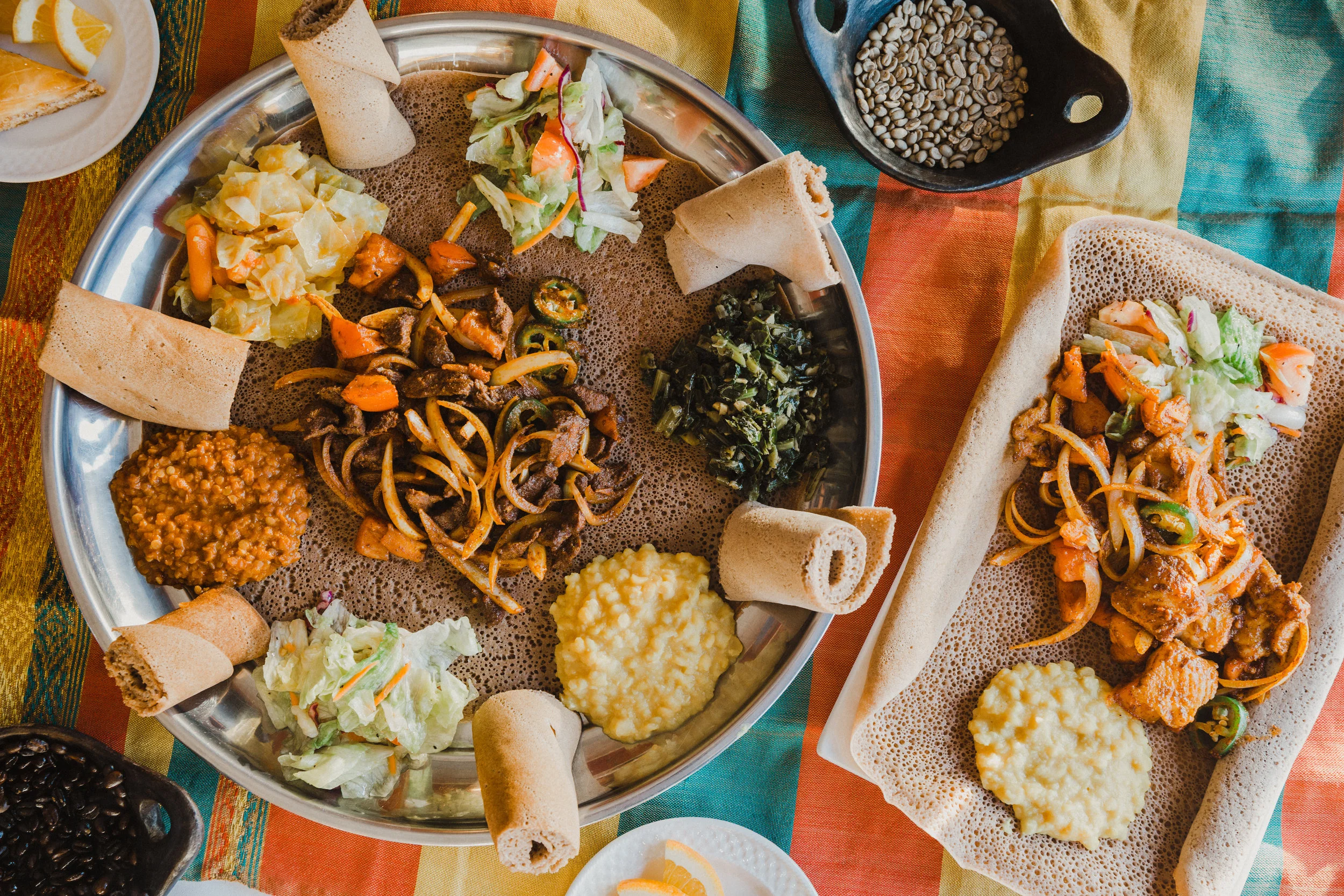 Beef and fish tibs from Desta's Ethiopian Cuisine.