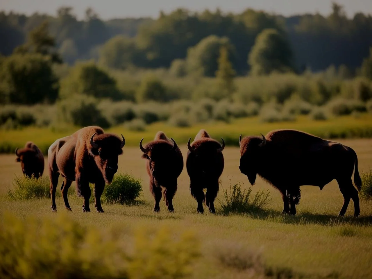 beautiful simple photo image of rewilding buffalo in europe.jpg