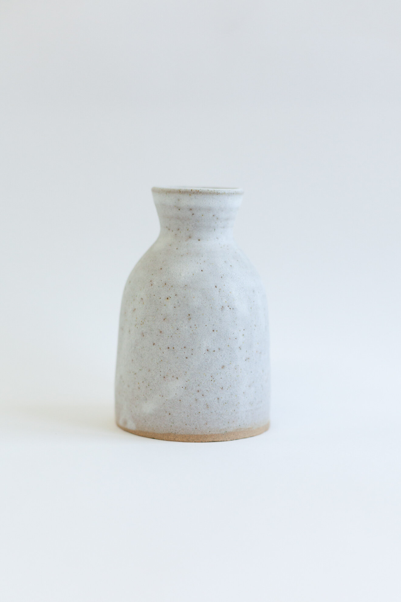 Hand-thrown Matt Light Grey Vase