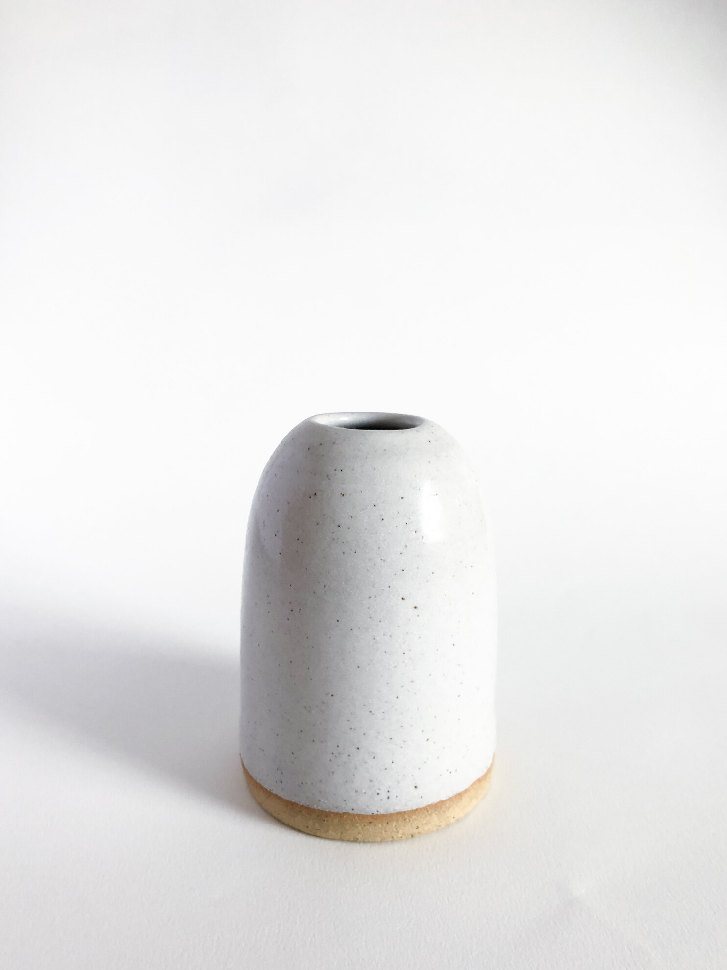 Glossy White Bud Vase