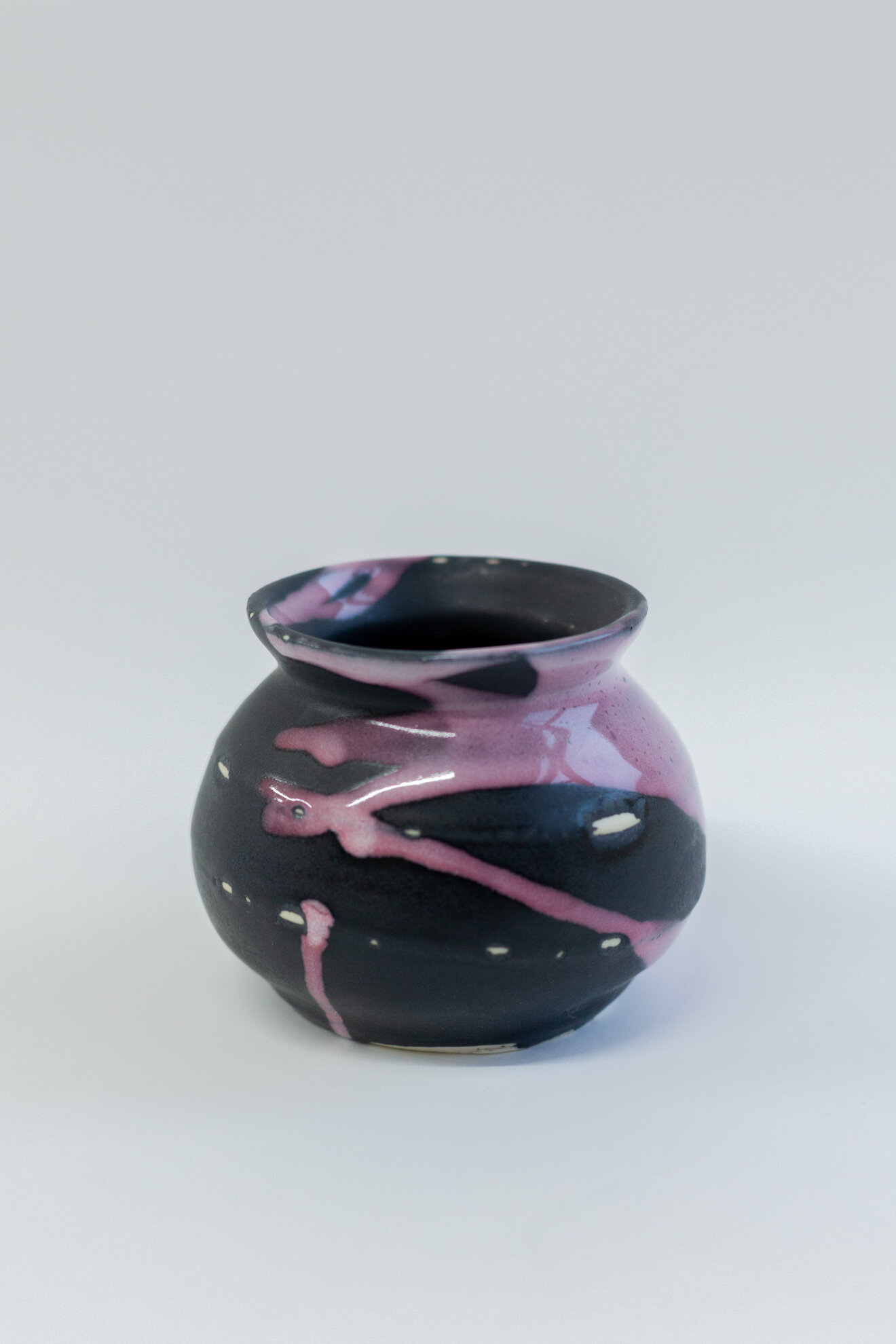 Small Porcelain Black Vase