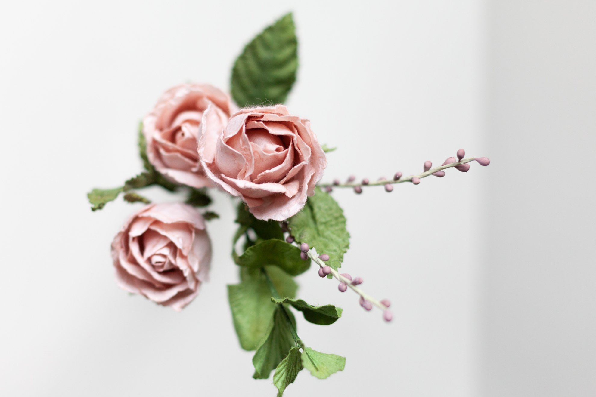 Peach paper roses bouquet, origami flowers – And so to Shop