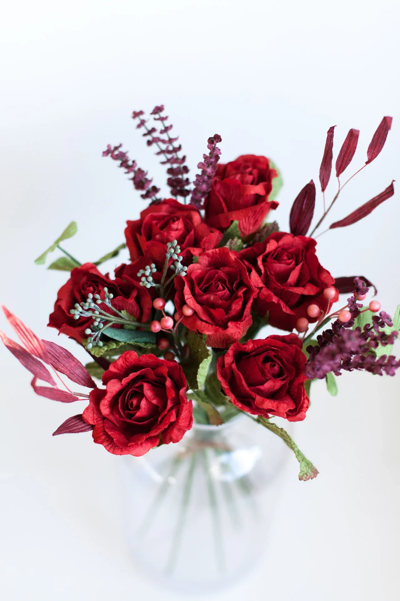 Paper Flower Red Roses bouquet
