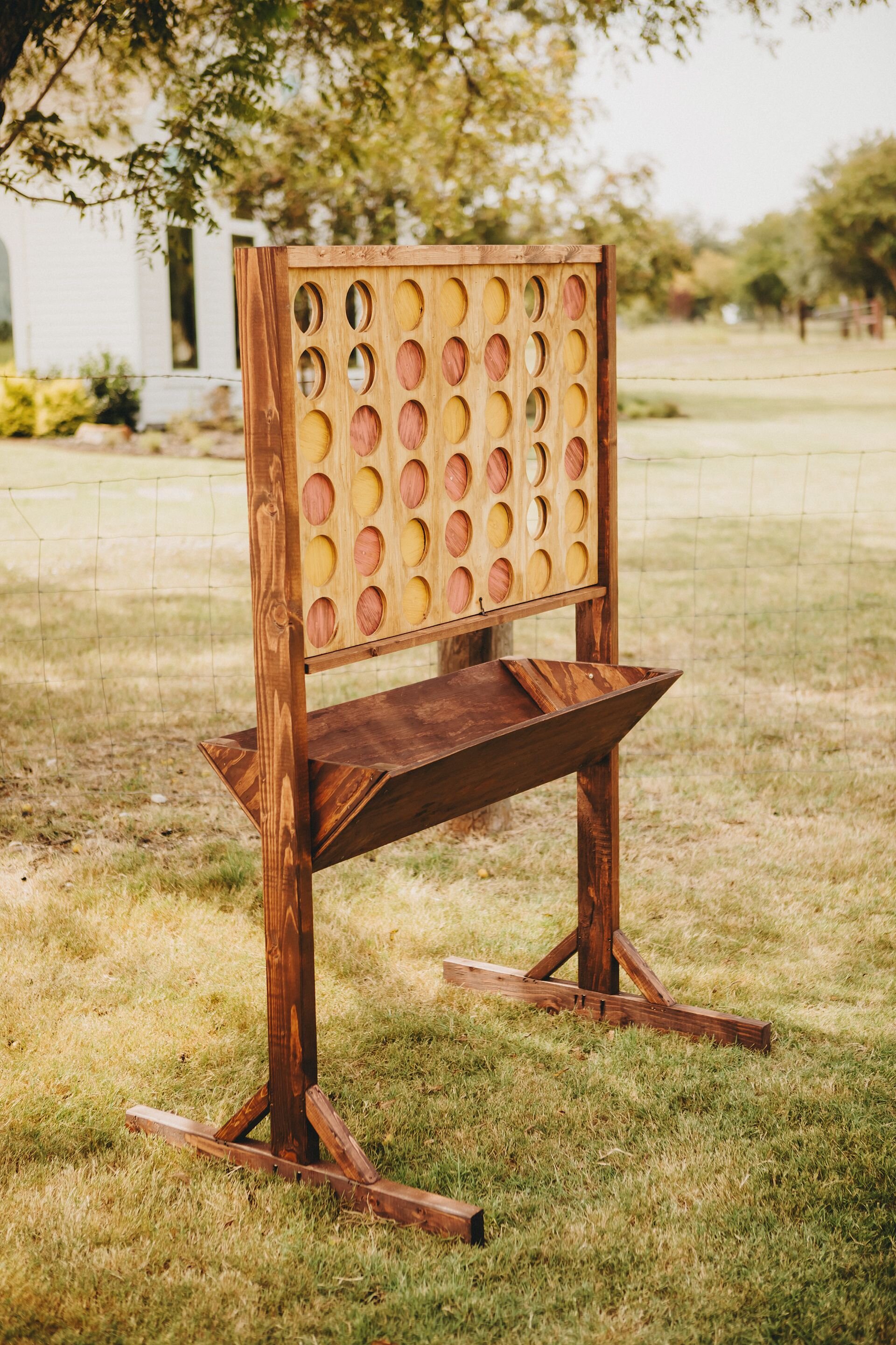 Giant connect four, wedding lawn games  Rustic Grace Estate, Van Alstyne, TX  Photocred_ Two Pair Photography.jpg