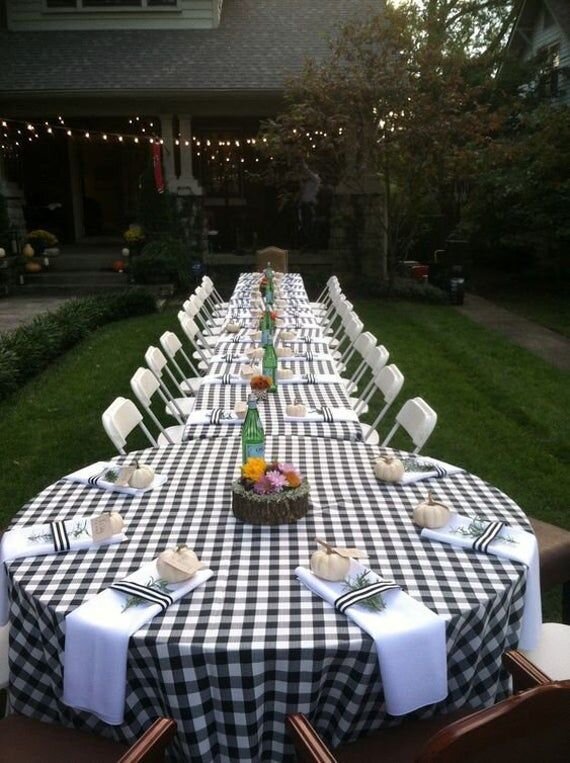Rectangular Checkered Tablecloth, Gingham Tablecloth, 9 Check Colors Available.jpg