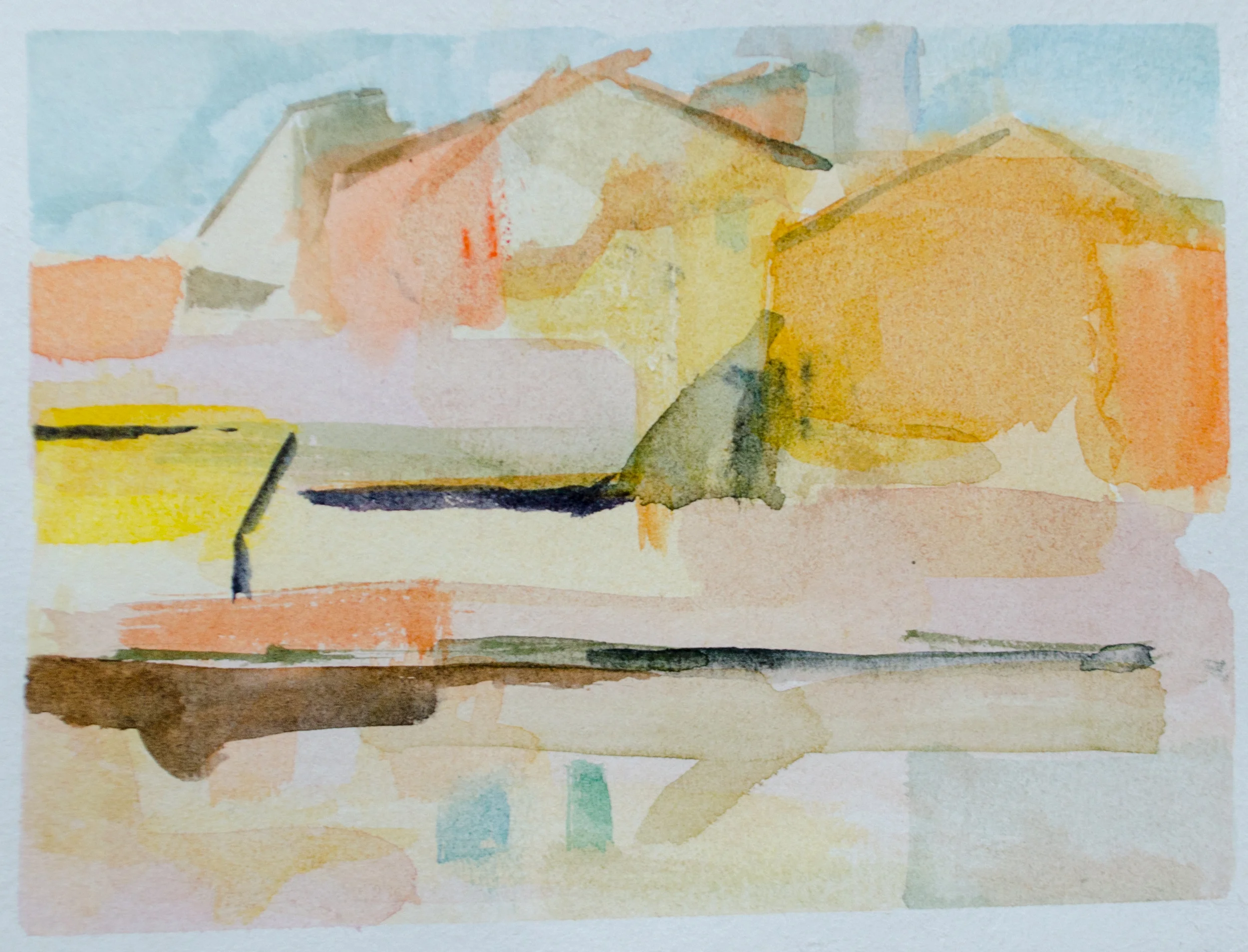Skyline | 4" x 5" | Watercolor on Paper | 2013