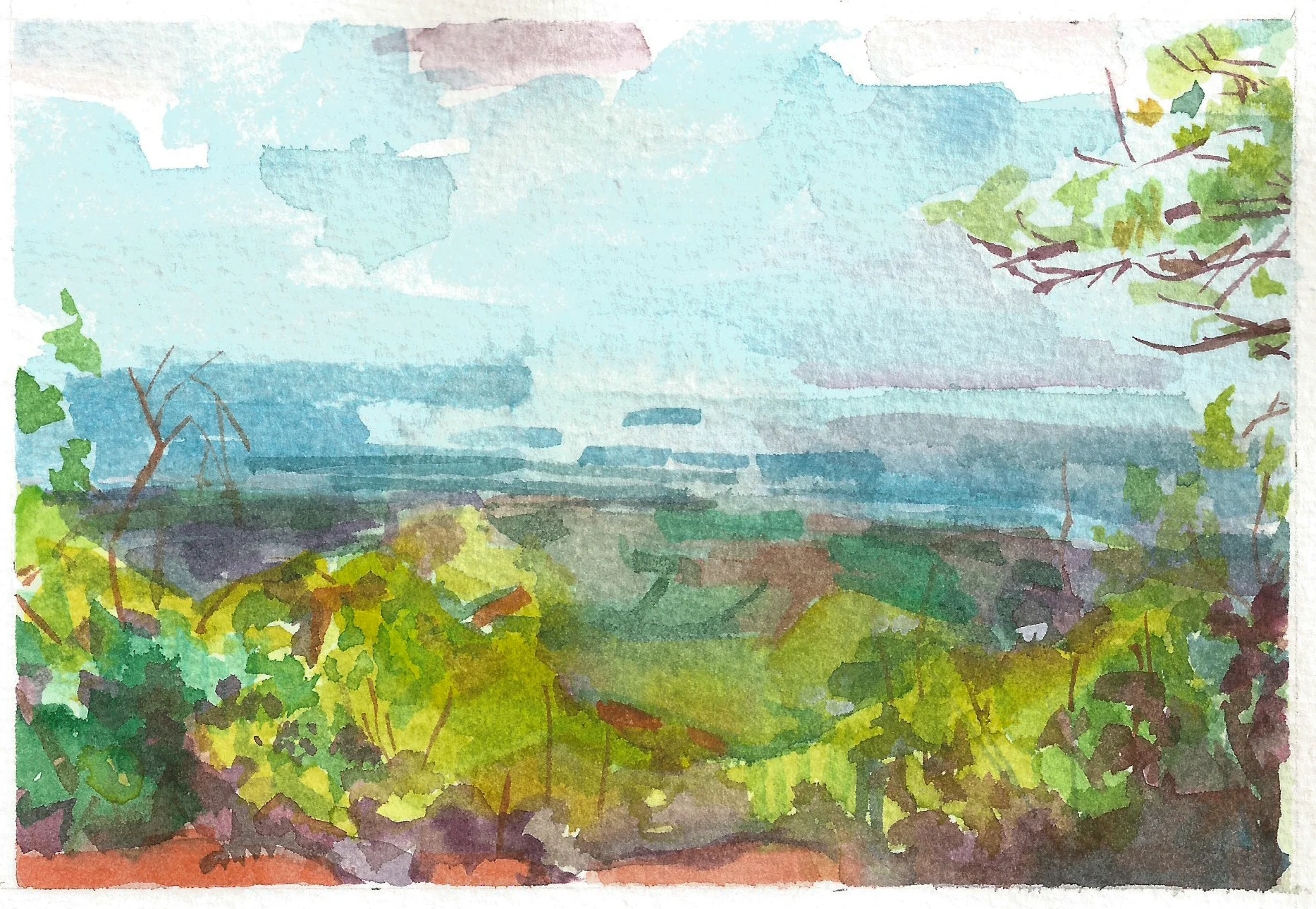 Thin Air | 4" x 6" | Watercolor on Paper | 2018