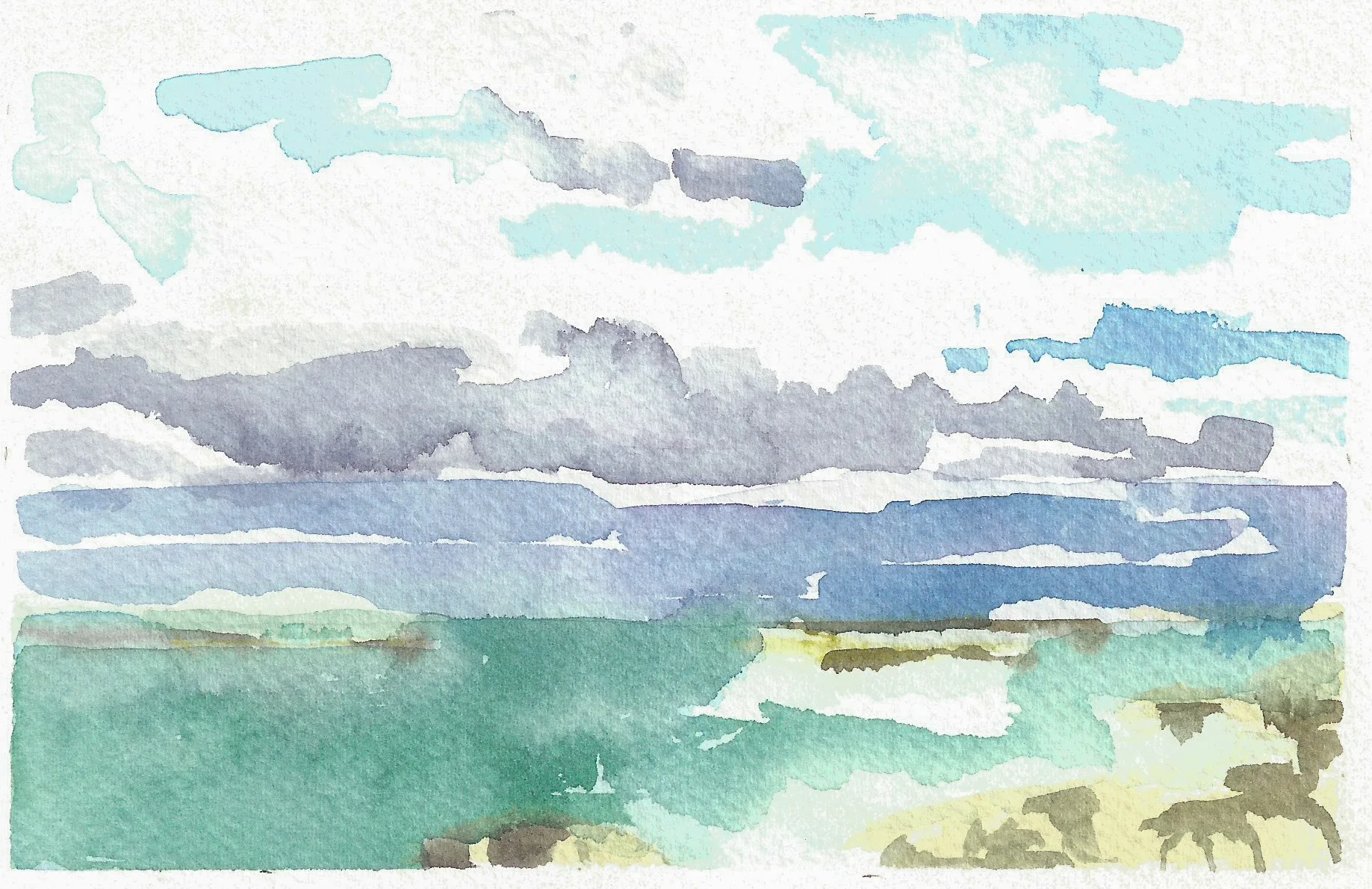 Open Waters | 4" x 6" | Watercolor on Paper | 2018
