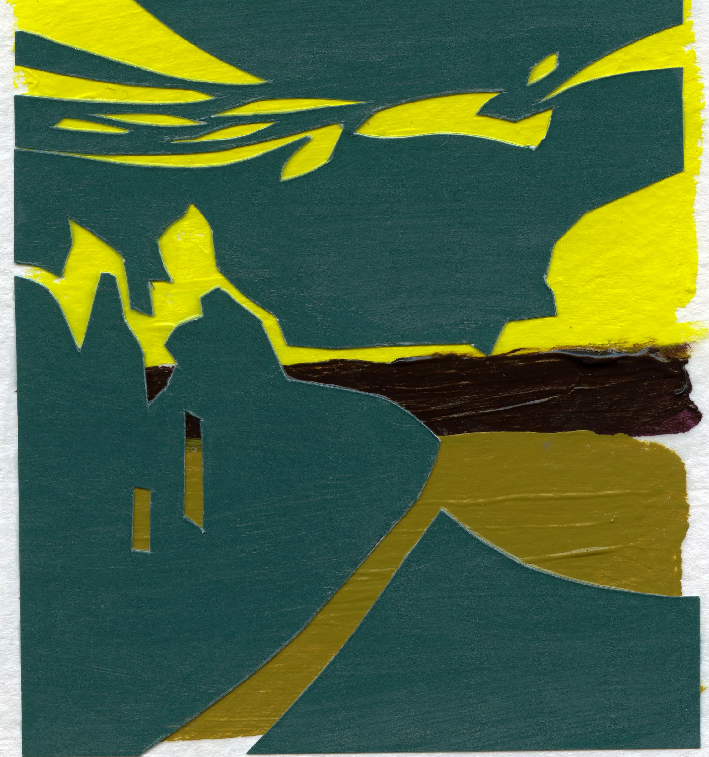 Paper Cut 6.5 | 4.5" x 4" | Mixed Media | 2018