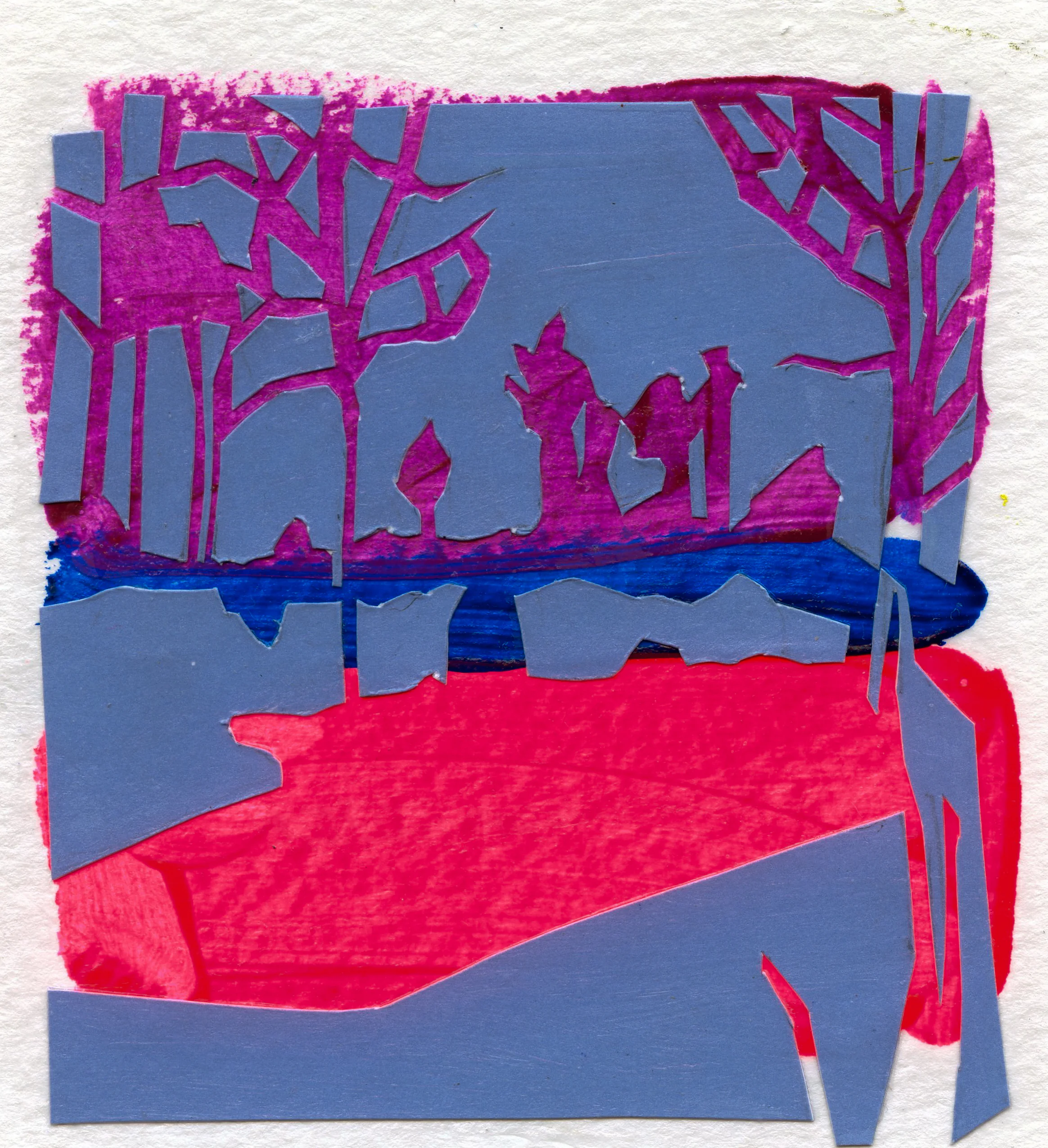 Paper Cut 1.2 | 4.5" x 4" | Mixed Media | 2018