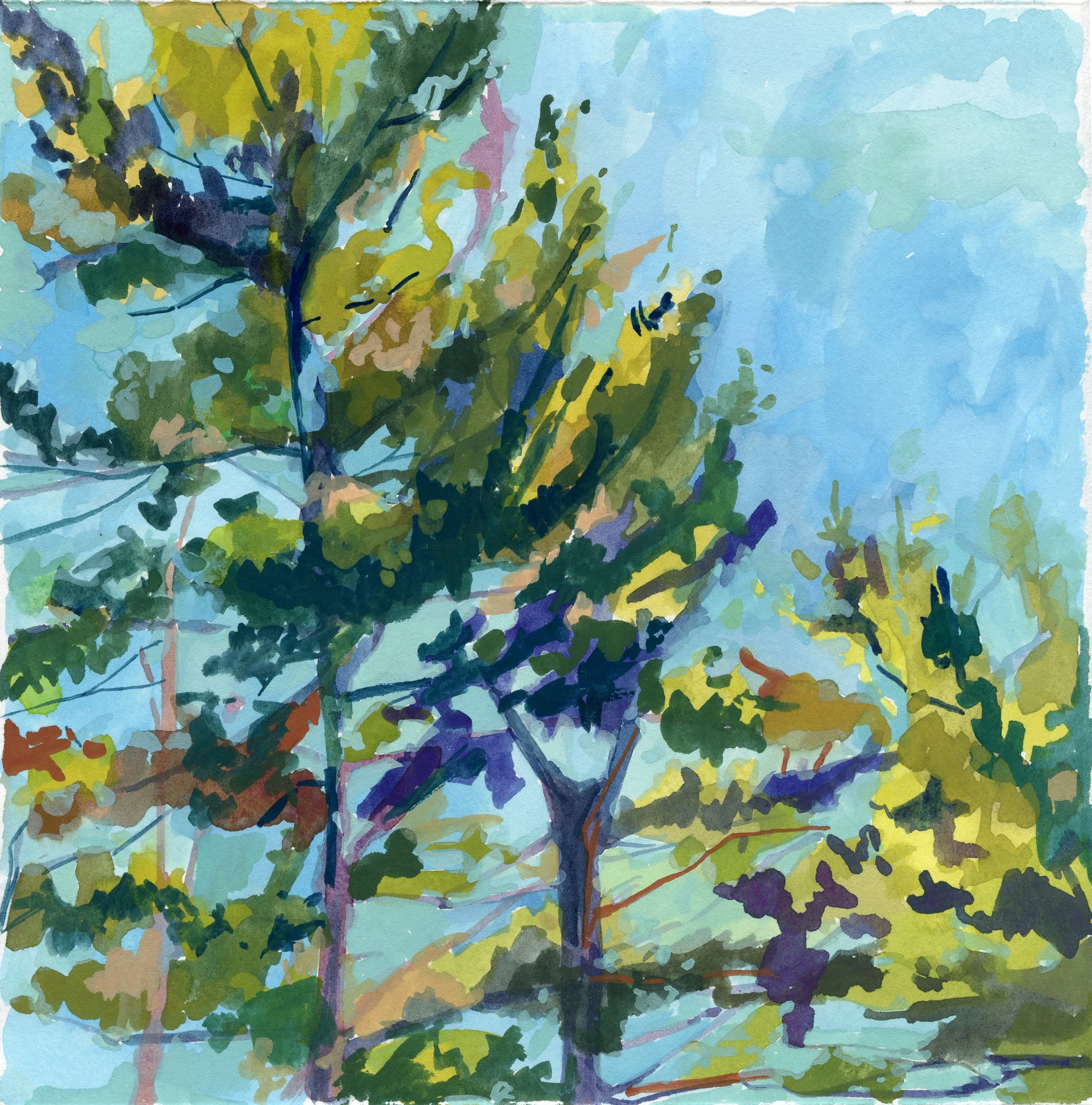 Sway | 8” x 8” | Gouache on Arches | 2019
