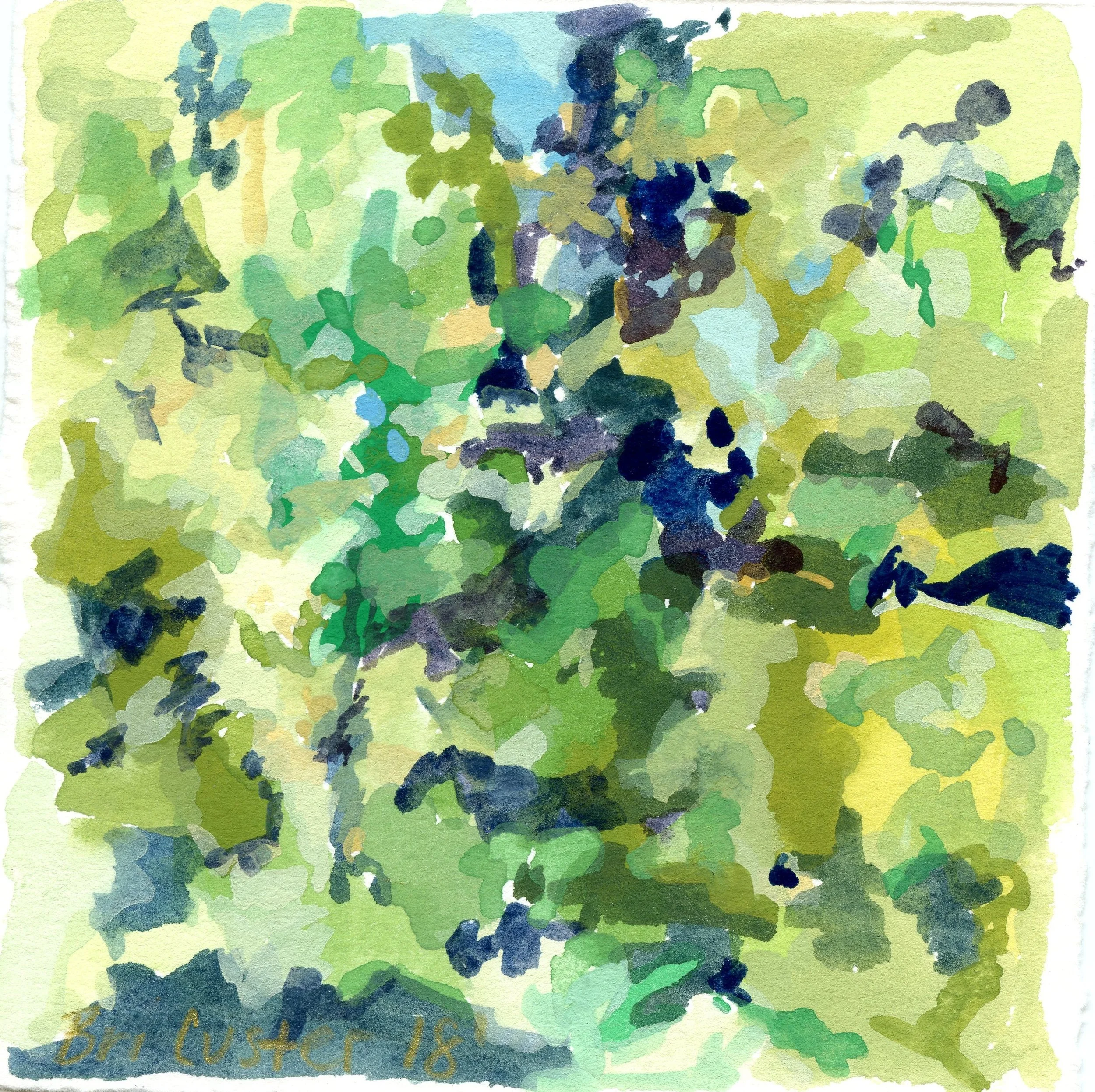 Gleaming | 4” x 4” | Gouache on Arches | 2018