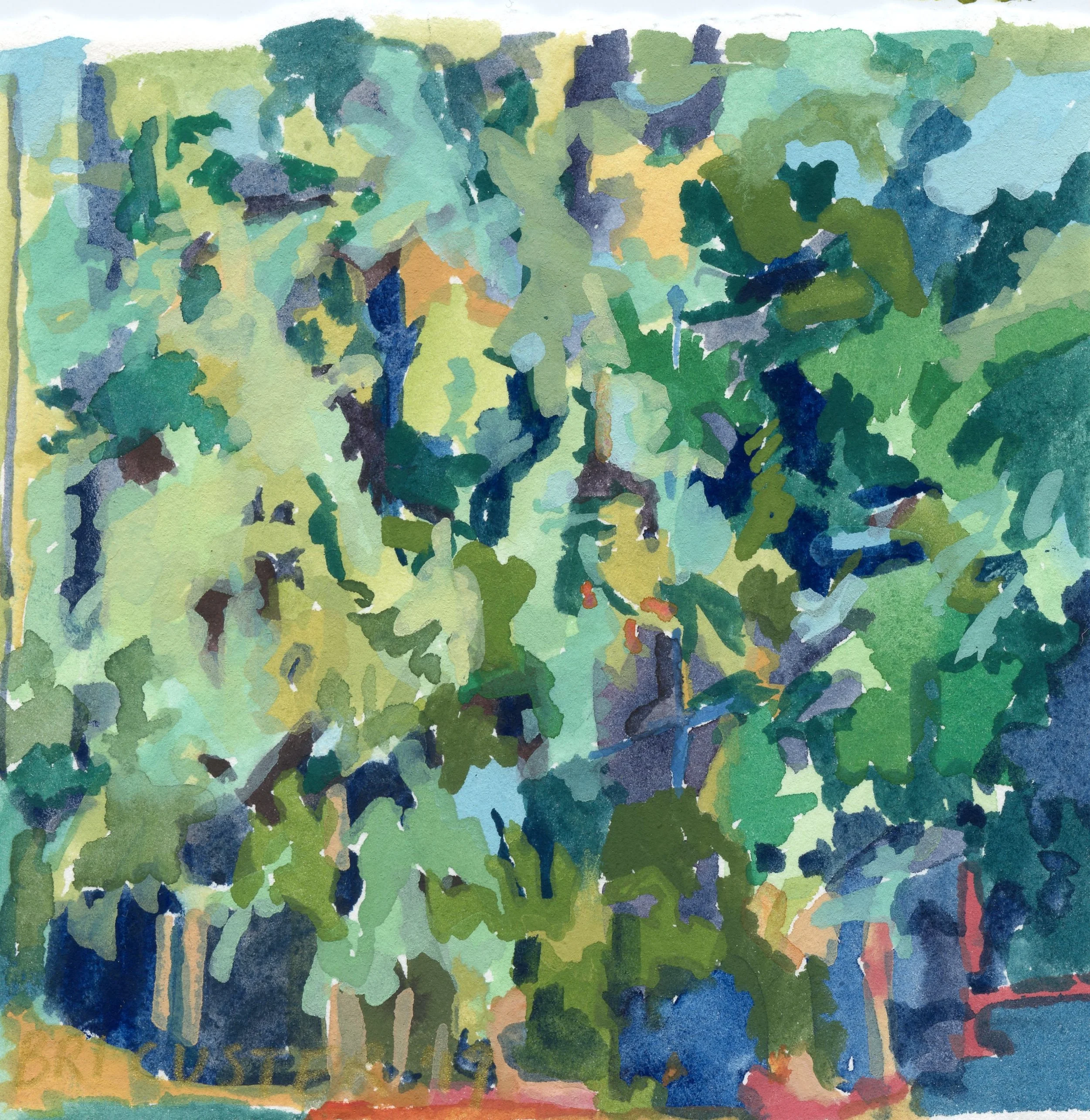 Grounded | 4” x 4” | Gouache on Arches | 2018