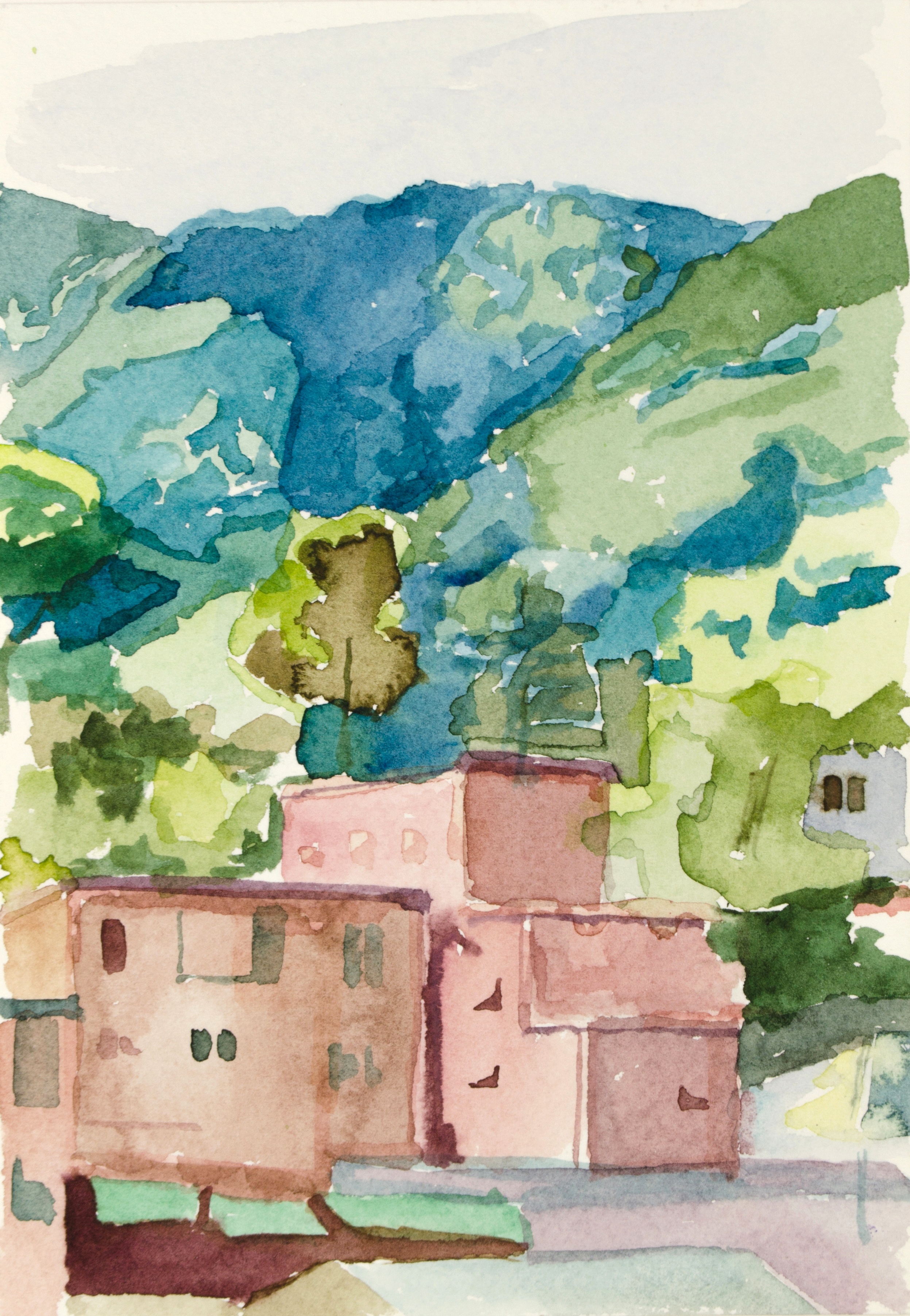 Stacked, Monterosso al Mare | 7" x 5" | Watercolor on Paper | 2018