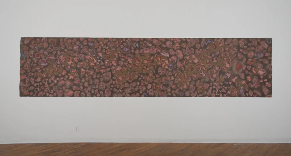Stone Shadows, camera-less (lumen) image on photographic paper, 42" x 180"
